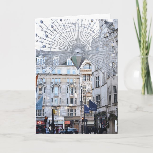 Tarjeta Felices fiestas Navidades de Londres Temporada de  (Anverso)