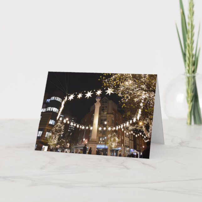 Tarjeta Felices fiestas Navidades de Londres Temporada de  (Anverso)