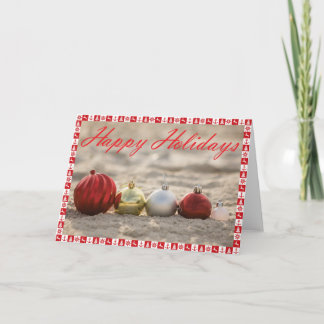 Tarjeta Felices Fiestas - Ornamentos