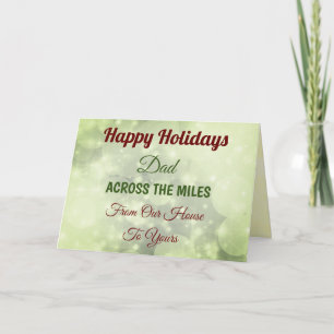 Tarjeta Felices fiestas papá a través de las millas