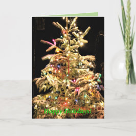 Tarjeta Felices fiestas! Real Tree Real Snow!Real Navidade