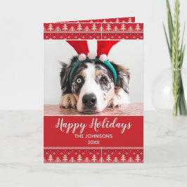 Tarjeta Felices Fiestas, Regalo de fotos del patrón nórdic