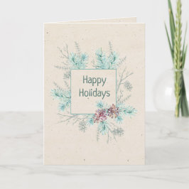 Tarjeta Felices Fiestas, Sentimiento Personalizado y Firma