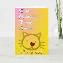 Tarjeta Felices gatos de cumpleaños