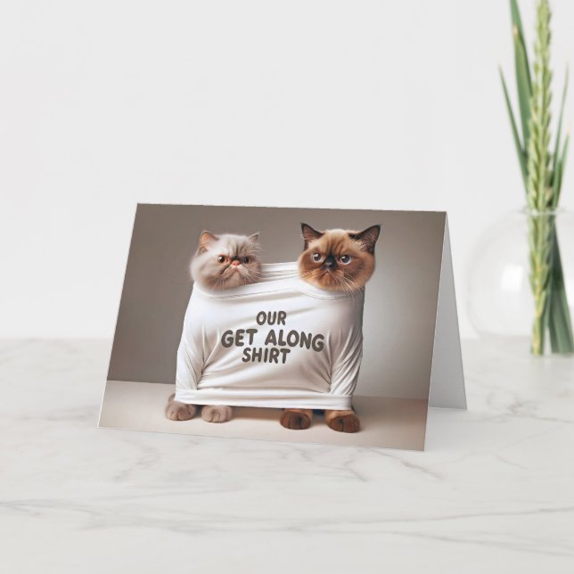 Tarjeta Felices Gatos De Cumpleaños Para Hermana (Anverso)