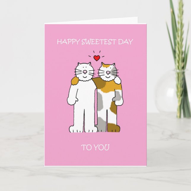 Tarjeta Felices gatos de los Personalizados del Día más du (Anverso)