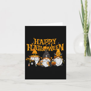 Tarjeta Felices Gnomes de Halloween Vacaciones otoño de ca