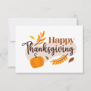 Tarjeta Felices hojas de la calabaza de Acción de Gracias