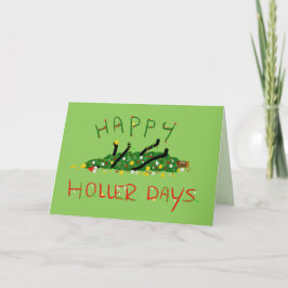 Tarjeta Felices Hollerdays 1 - O árbol de Navidad.
