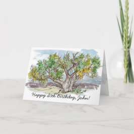 Tarjeta Felices Montañas Pinion Tree de Pino de cumpleaños