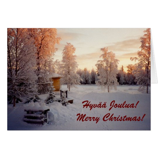 Tarjeta ¡Felices Navidad! ¡Hyvää Joulua!