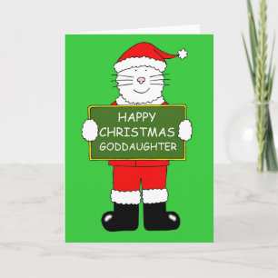 Tarjeta Felices Navidades Personalizado Gato.