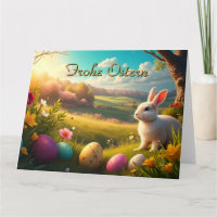 Felices Pascuas en un paisaje primaveral