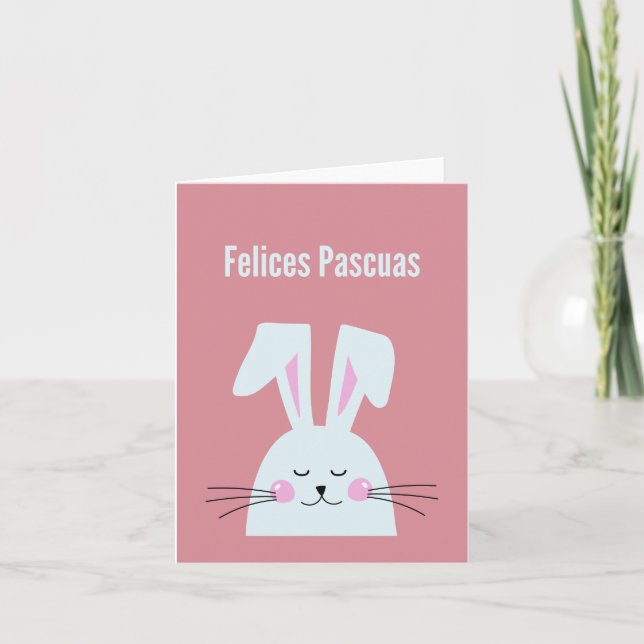 Tarjeta Felices Pascuas, Español Feliz Pascua (Anverso)