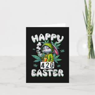 Tarjeta Felices Pascuas Funny Fumando Pascua Hombres Conej