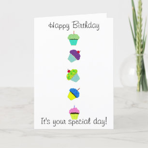 Tarjeta Felices pasteles coloridos de cumpleaños