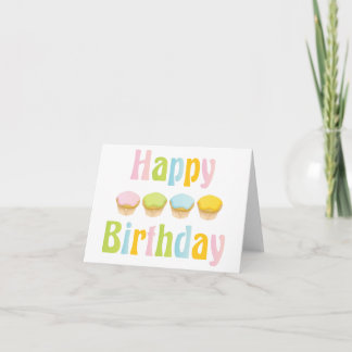 Tarjeta Felices pasteles de cumpleaños