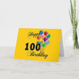 Tarjeta Felices regalos de cumpleaños número 100 y ropa de