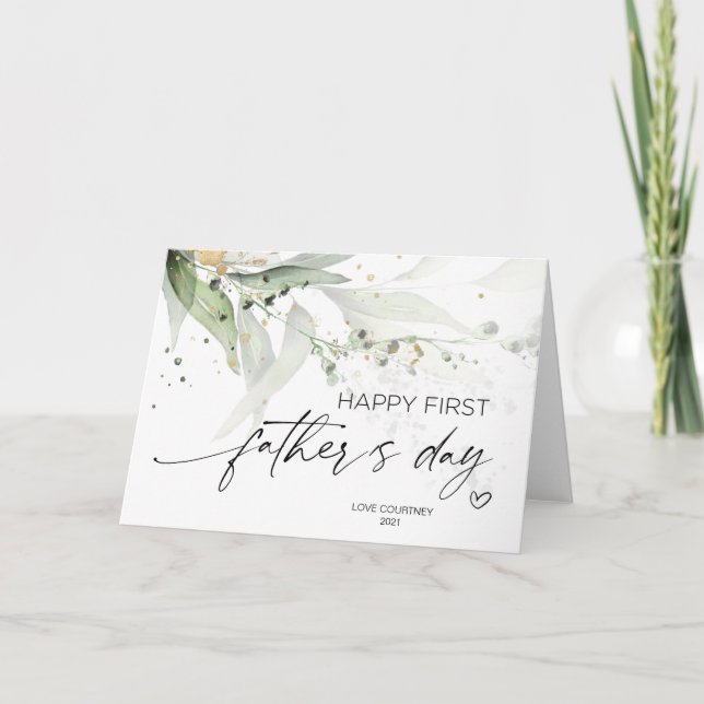 Tarjeta Felices regalos del Día del Padre de esposa a espo (Anverso)