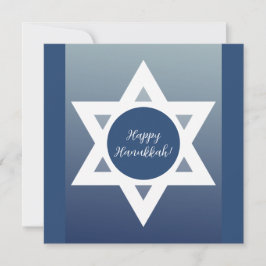 Tarjeta Felices saludos azules de Hanukkah