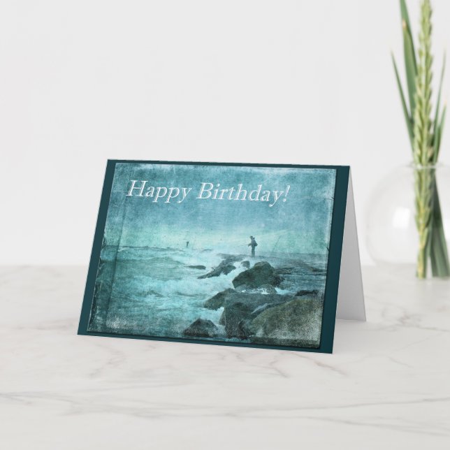 Tarjeta Felices Saludos de Cumpleaños - Pesca de Jetty (Anverso)