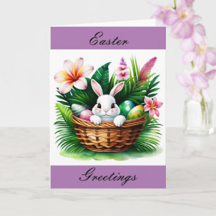 Tarjeta Felices saludos de Pascua en Hawaii Tropical