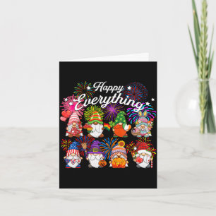 Tarjeta Felices todos gnomos para cada año cada festividad
