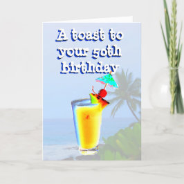 Tarjeta Felices tostadas de cumpleaños número 50