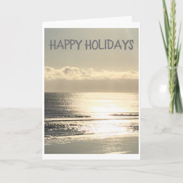 TARJETA FELICES VACACIONES Y PENSAMIENTO DE "USTEDES" EN N (Anverso)