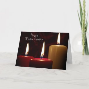 Tarjeta Felices velas del solsticio de invierno