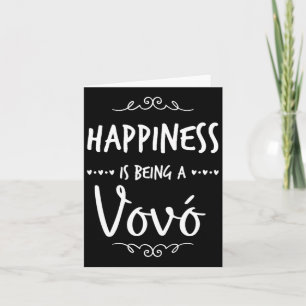 Tarjeta Felicidad siendo una Vovó portuguesa abuela