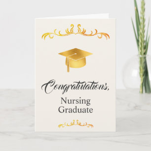 Tarjeta Felicidades a la Elegante Graduada de Enfermería