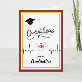 Tarjeta Felicidades a la enfermera por su graduación