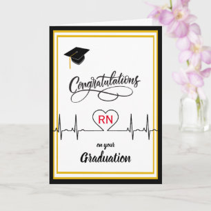 Tarjeta Felicidades a la enfermera por su graduación
