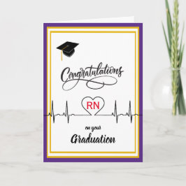 Tarjeta Felicidades a la enfermera por su graduación