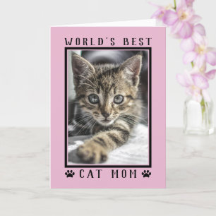 Tarjeta Felicidades a la Mejor Mamá de Gatos del Mundo Fot