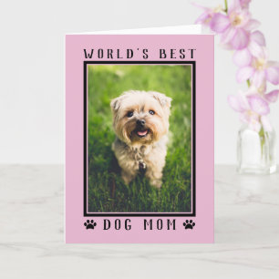 Tarjeta Felicidades a la Mejor Mamá de Perros del Mundo Fo