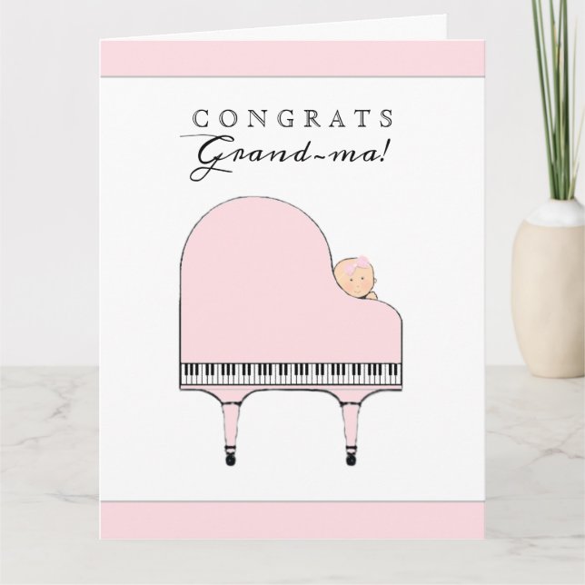 Tarjeta Felicidades a la Nueva Abuela (Anverso)