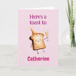 Tarjeta Felicidades a las mujeres, Toast divertido, Burbuj