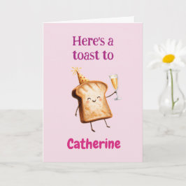 Tarjeta Felicidades a las mujeres, Toast divertido, Burbuj