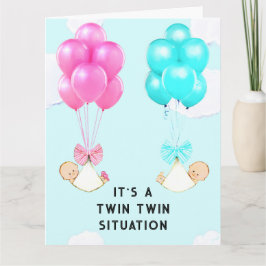 Tarjeta Felicidades a los bebés gemelos