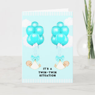 Tarjeta Felicidades a los niños gemelos