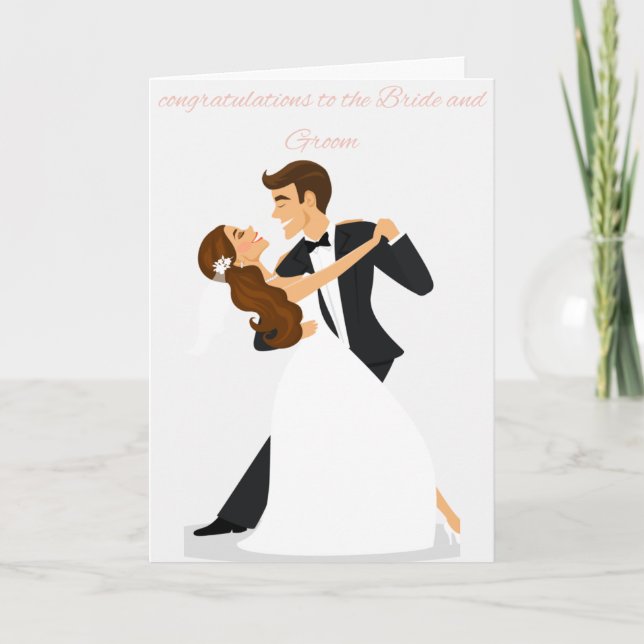 Tarjeta "Felicidades a los novios (Anverso)