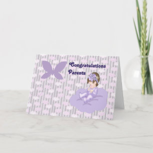 Tarjeta Felicidades a los nuevos padres de la niña