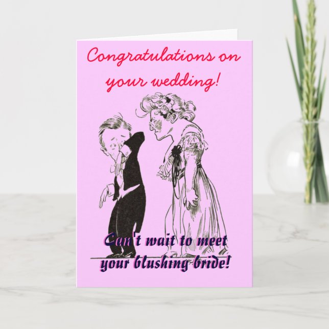 Tarjeta "¡Felicidades A Su Boda!" (Anverso)
