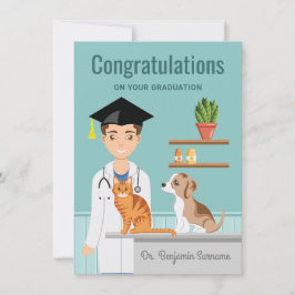 Tarjeta Felicidades al graduado de DVM estudiante de veter