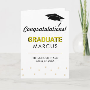 Tarjeta Felicidades al graduado moderno Graduación