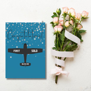 Tarjeta Felicidades al Piloto Estudiante por su Primer Vue