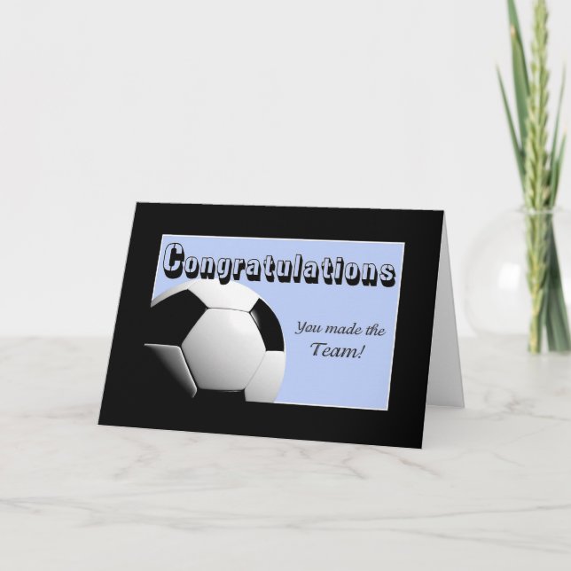 Tarjeta Felicidades azules que hiciste el equipo (Anverso)
