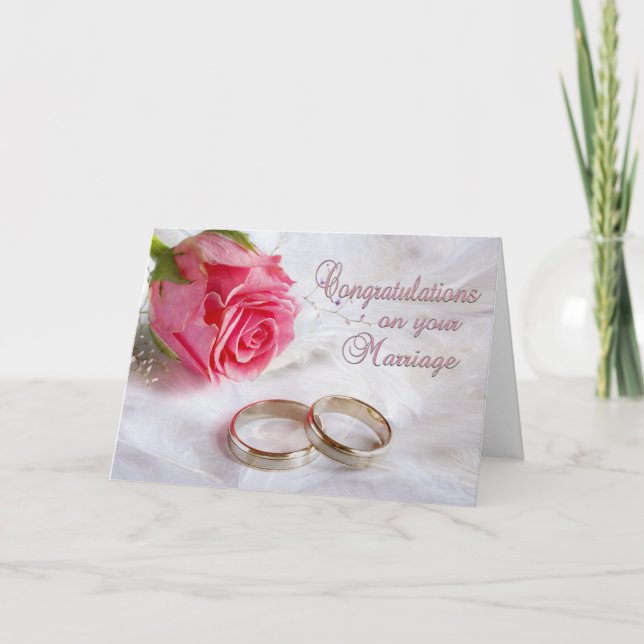 Tarjeta Felicidades Boda Matrimonio (Anverso)